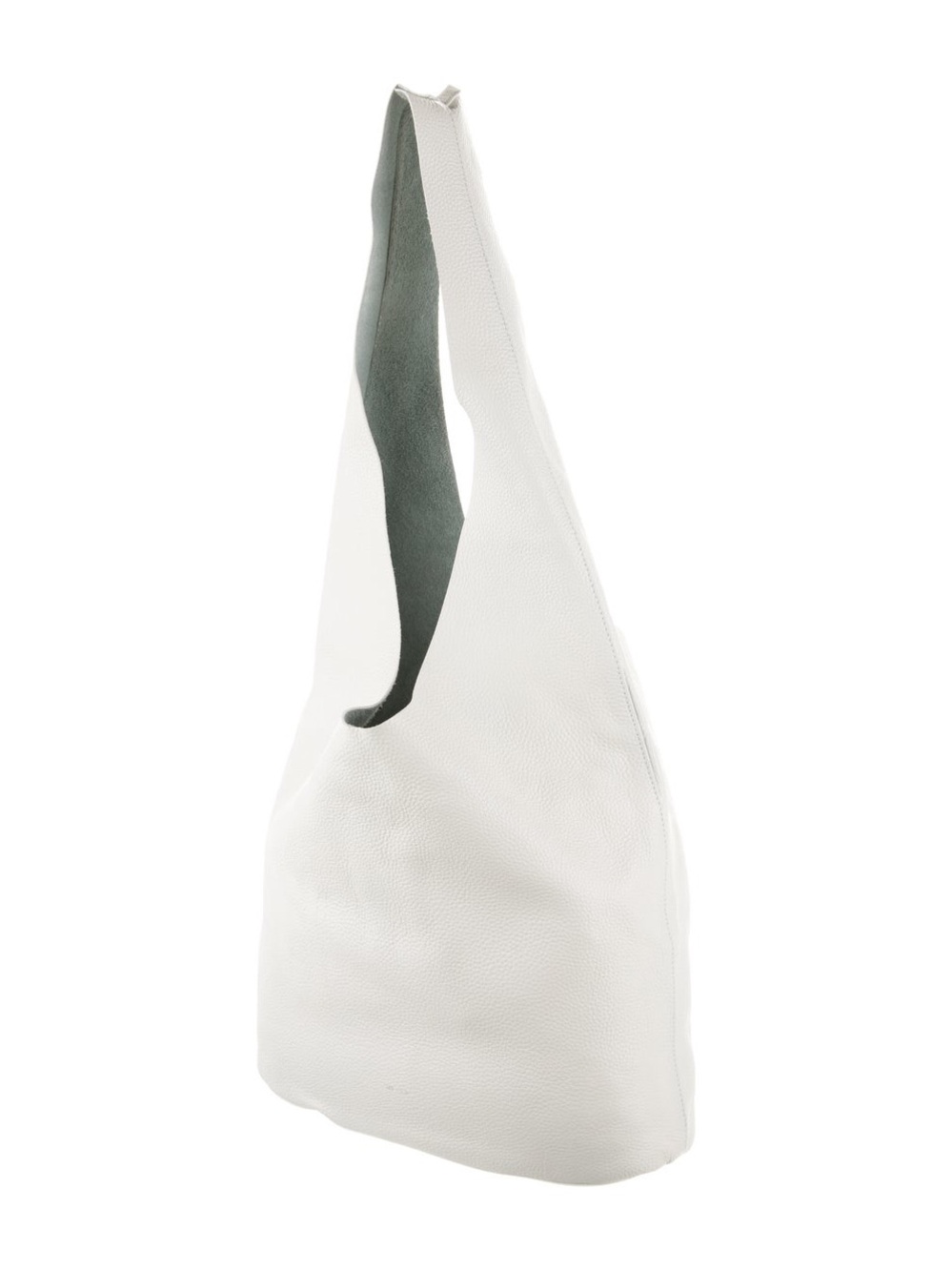 Minimalist Soft Leather Hobo Bag in Cream